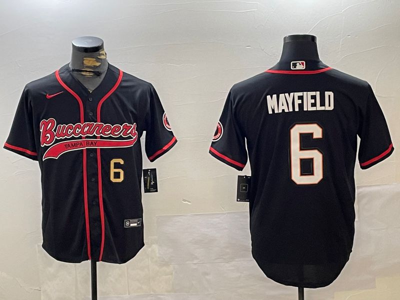 Men Tampa Bay Buccaneers #6 Mayfield Black Joint Name 2024 Nike Limited NFL Jersey style 2->oakland raiders->NFL Jersey